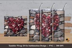 Stone Love Tumbler Wrap Sublimation Design 4 Product Image 1