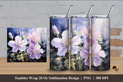 Amaryllis Flower Tumbler Wrap Sublimation Design 4 Product Image 1
