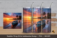 Coastal Beauty Tumbler Wrap Sublimation Design 4 Product Image 1