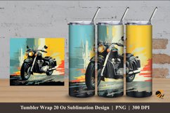 Motorbike Tumbler Wrap Sublimation Design 4 Product Image 1