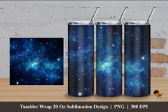 Blue Galaxy Tumbler Wrap Sublimation Design 4 Product Image 1