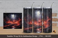 Haunted Place Tumbler Wrap Sublimation Design 4 Product Image 1