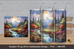 Rainbow Charm Tumbler Wrap Sublimation Design 4 Product Image 1