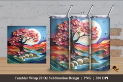 3D Nature Morning Tumbler Wrap Sublimation Design 4 Product Image 1