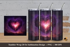 Greatness of Love Tumbler Wrap Sublimation Design 4 Product Image 1
