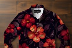 Maroon Floral Digital Papers Bundle Product Image 4