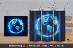 Beauty Globe Tumbler Wrap Sublimation Design 4 Product Image 1