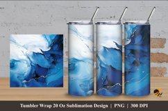 Blue Saphire Tumbler Wrap Sublimation Design 4 Product Image 1