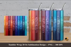 Rainbow Color Tumbler Wrap Sublimation Design 4 Product Image 1