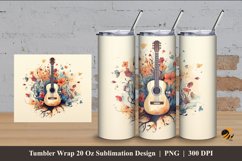 Guitar Solo Tumbler Wrap Sublimation Design 4 Product Image 1