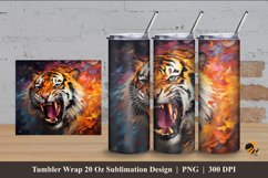 Tiger Roared Tumbler Wrap Sublimation Design 4 Product Image 1