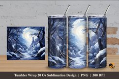 Midnight Winter Tumbler Wrap Sublimation Design 4 Product Image 1