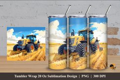 Tractor And Field Tumbler Wrap Sublimation Design 4 Product Image 1
