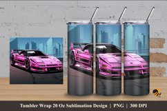 Racing Car Tumbler Wrap Sublimation Design 4 Product Image 1
