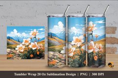 Dewari Garden Hill Tumbler Wrap Sublimation Design 4 Product Image 1