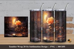 Unique Rose Tumbler Wrap Sublimation Design 4 Product Image 1