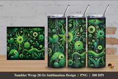 Green Graffiti Tumbler Wrap Sublimation Design 4 Product Image 1
