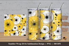 Retro Fruit Slice Tumbler Wrap Sublimation Design 4 Product Image 1