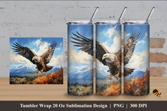 Dashing Bird Tumbler Wrap Sublimation Design 4 Product Image 1