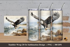 Eagle Charm Tumbler Wrap Sublimation Design 4 Product Image 1