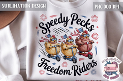 4th of July PNG Sublimation Chicken USA Patriotic Cluck Product Image 1