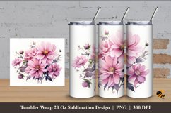 Choca Mocha Cosmos Tumbler Wrap Sublimation Design 4 Product Image 1