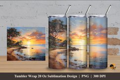Bali Beach Tumbler Wrap Sublimation Design 4 Product Image 1