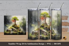 Green Natural Tumbler Wrap Sublimation Design 4 Product Image 1