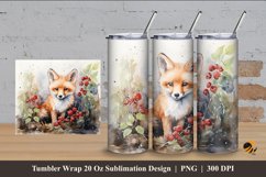 Wolf Painting Tumbler Wrap Sublimation Design 4 Product Image 1