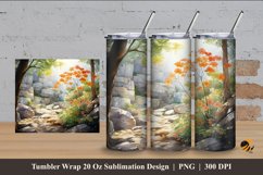 Morning Elegance Tumbler Wrap Sublimation Design 4 Product Image 1