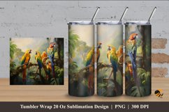 Flock of Birds Tumbler Wrap Sublimation Design 4 Product Image 1