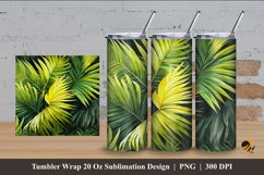 Palm Leaves Tumbler Wrap Sublimation Design 4 Product Image 1