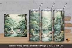 Forest Valley Tumbler Wrap Sublimation Design 4 Product Image 1