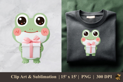 Frog Brings Gifts DTF Sublimation Clipart Design 4 Product Image 1