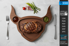 Steak Board Laser Cut | Serving Tray | BBQ Platter | Kitchen Product Image 1