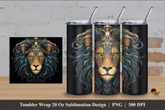 Lion Fantasy Tumbler Wrap Sublimation Design 4 Product Image 1