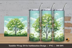 Cananga Flowers Tumbler Wrap Sublimation Design 4 Product Image 1