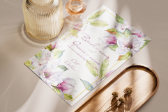 Magnolia flowers watercolor clipart set Product Image 4