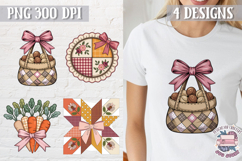 Fall Patchwork Clipart PNG Sublimation 4 Designs Product Image 1