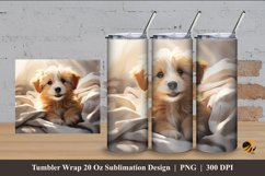 Cute Baby Dog Tumbler Wrap Sublimation Design 4 Product Image 1