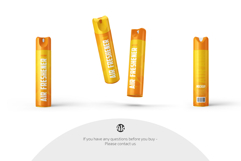 Aluminum Air Freshener Bottle Mockup Set Product Image 4