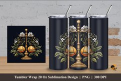Handdrawn Balance Tumbler Wrap Sublimation Design 4 Product Image 1