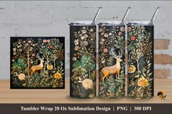Wildlife Art Tumbler Wrap Sublimation Design 4 Product Image 1