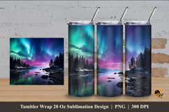 Aurora Panoramic Tumbler Wrap Sublimation Design 4 Product Image 1