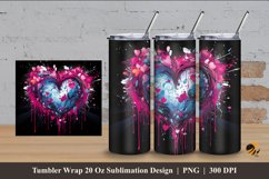 Beauty Art Love Tumbler Wrap Sublimation Design 4 Product Image 1