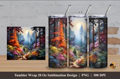 Pine Forests Tumbler Wrap Sublimation Design 4 Product Image 1