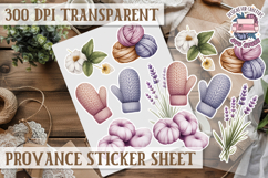 Cozy sticker sheet Flowers Scrapbook PNG Provence Product Image 1
