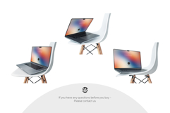 Macbook on Chair Mockup Set Product Image 4
