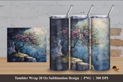Beauty of Rain Tumbler Wrap Sublimation Design 4 Product Image 1