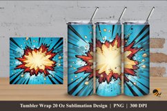 Comic Effect Tumbler Wrap Sublimation Design 4 Product Image 1